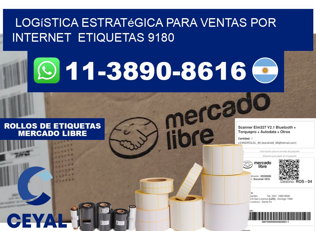Logística estratégica para ventas por internet  etiquetas 9180