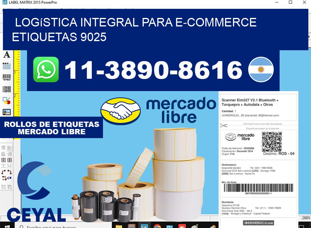 Logística integral para e-commerce etiquetas 9025