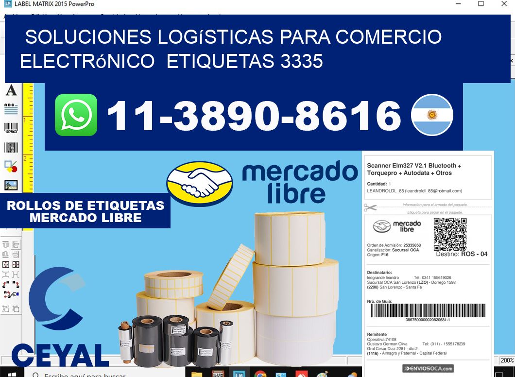 Soluciones logísticas para comercio electrónico  etiquetas 3335