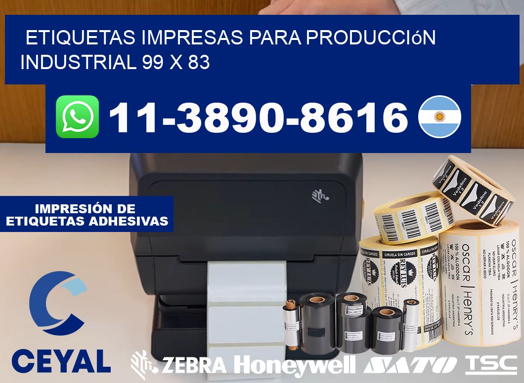 etiquetas impresas para producción industrial 99 x 83