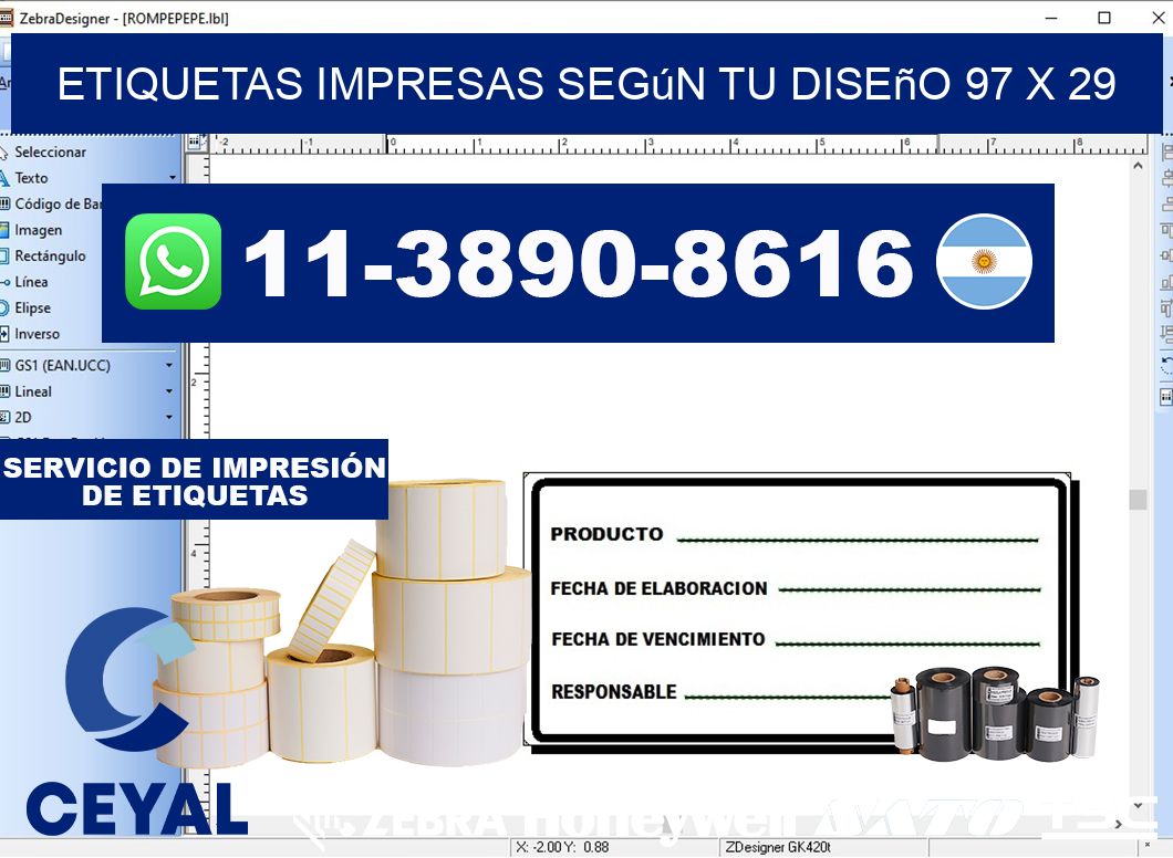 etiquetas impresas según tu diseño 97 x 29