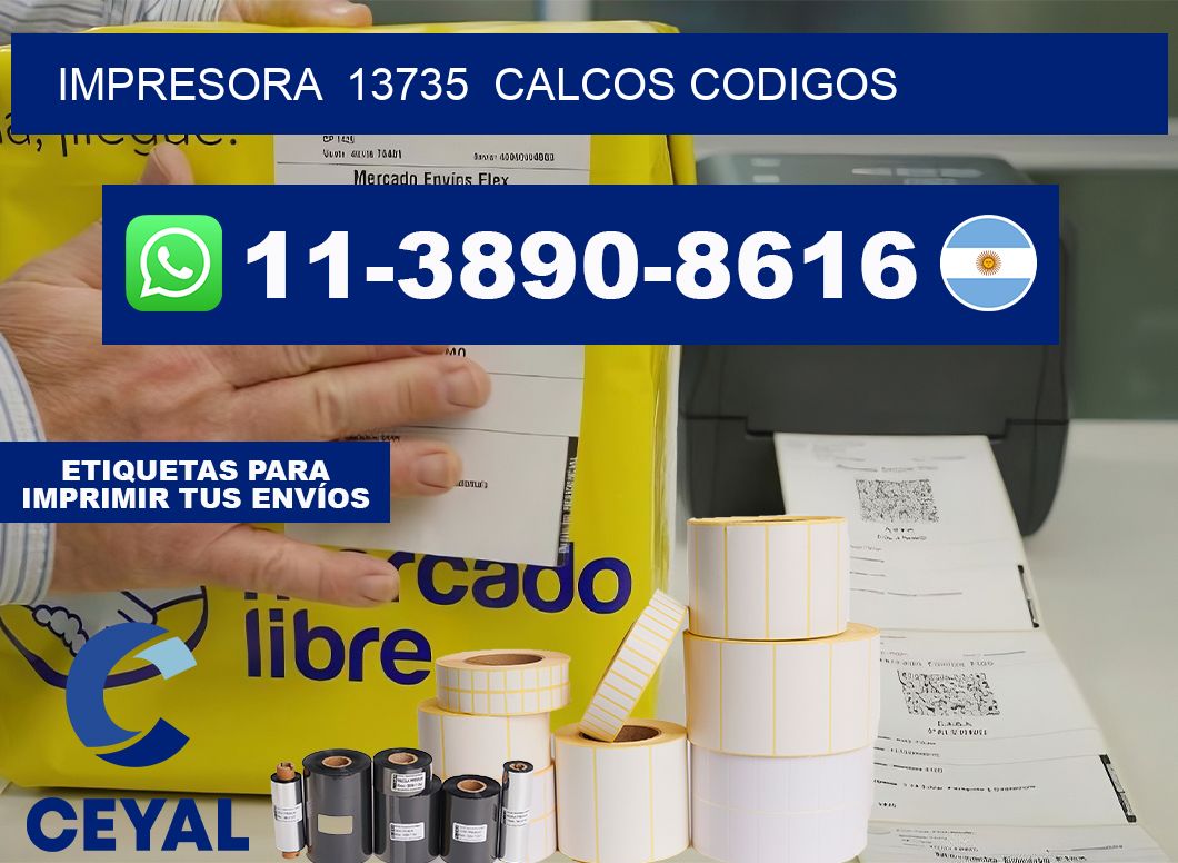impresora  13735  calcos codigos