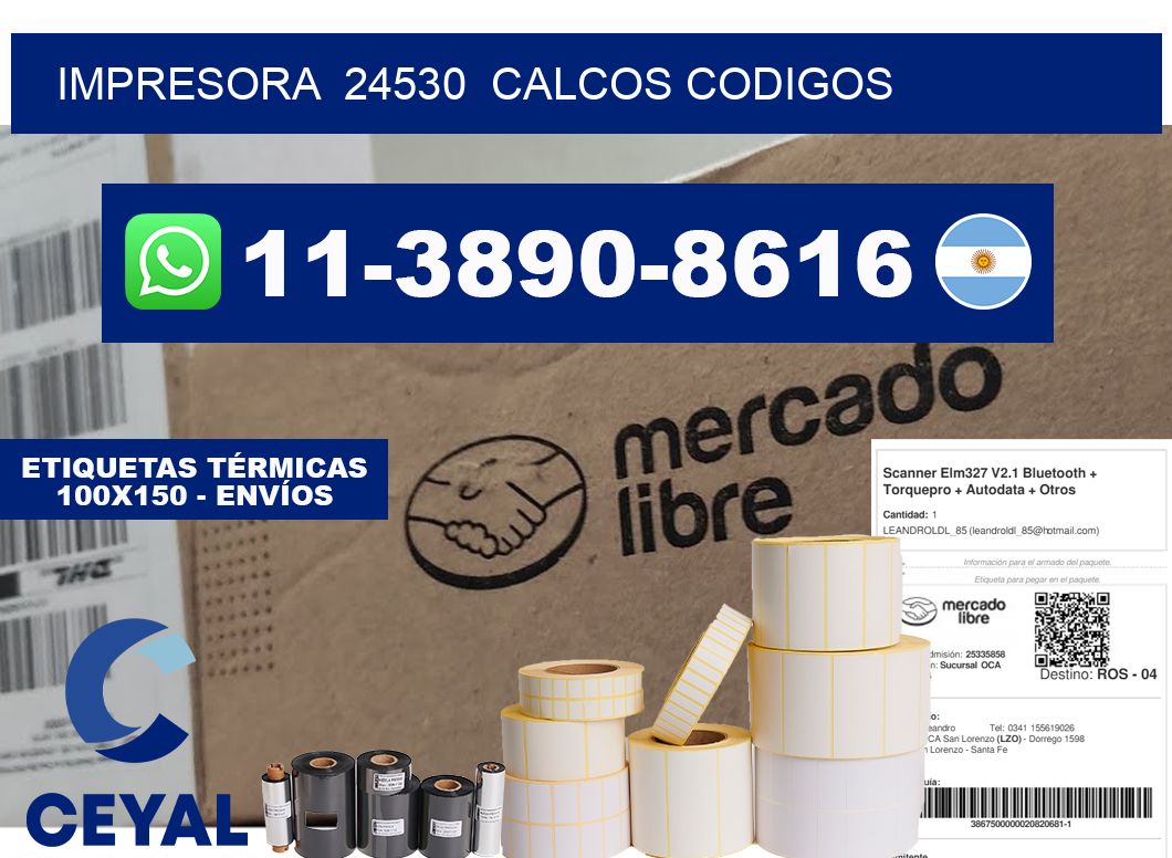 impresora  24530  calcos codigos