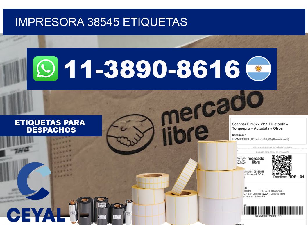 impresora 38545 etiquetas