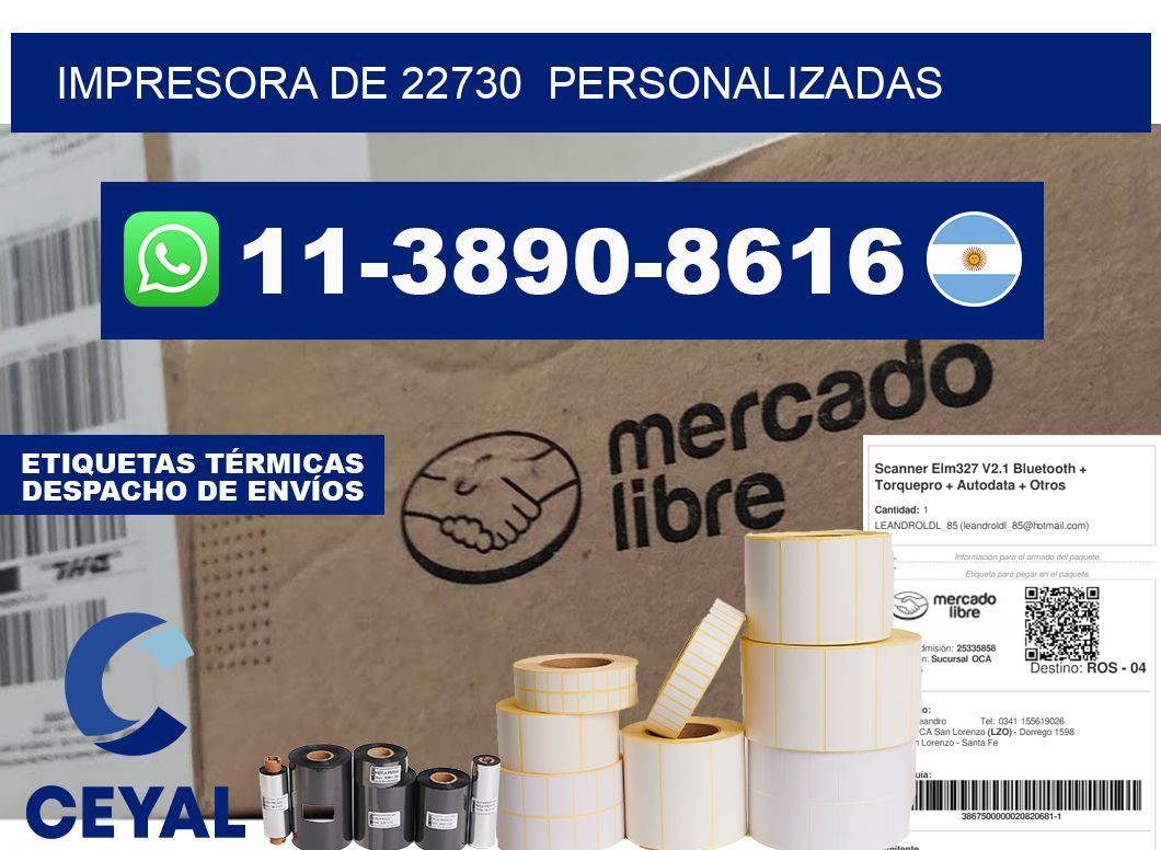 impresora de 22730  personalizadas