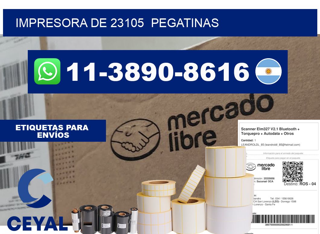 impresora de 23105  pegatinas