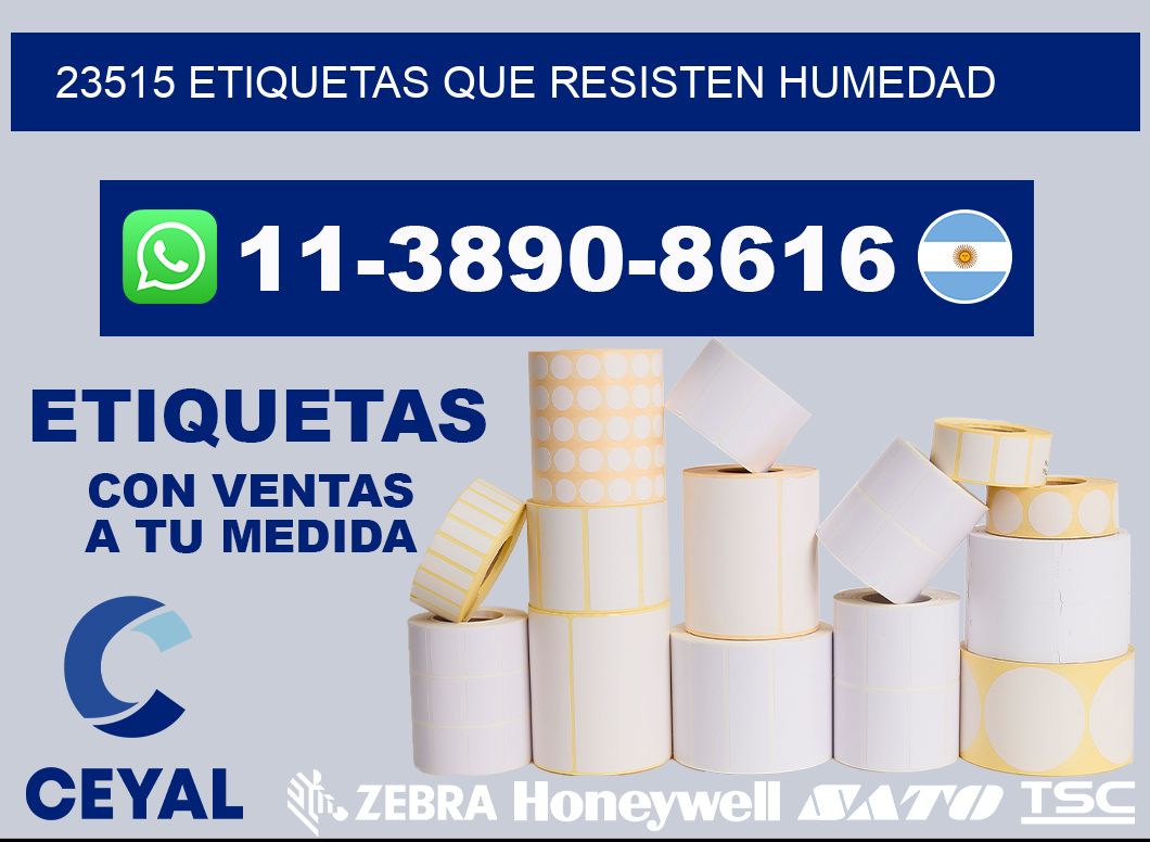 23515 etiquetas que resisten humedad