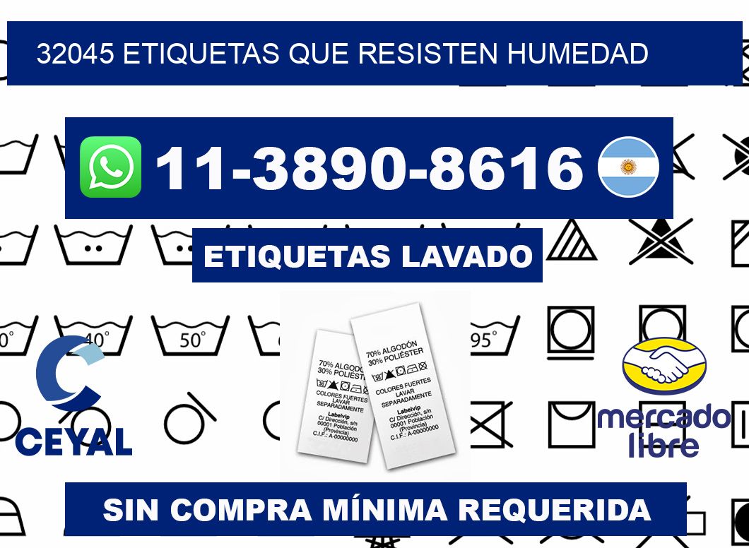32045 etiquetas que resisten humedad