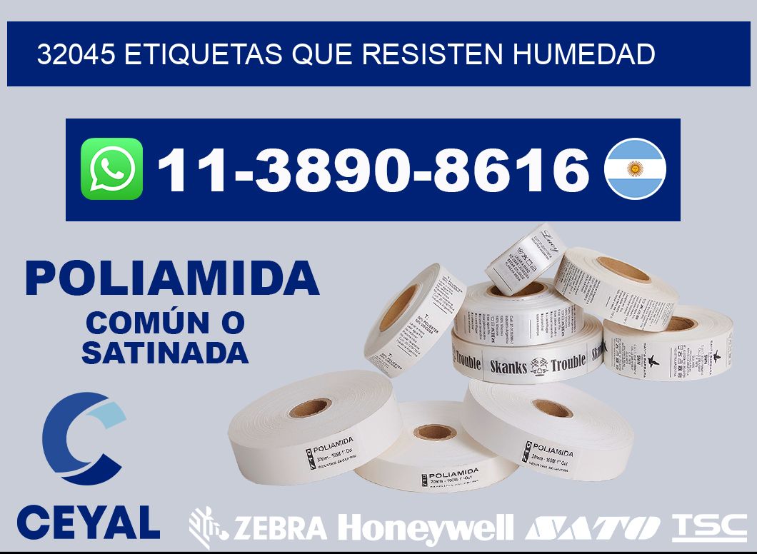 32045 etiquetas que resisten humedad