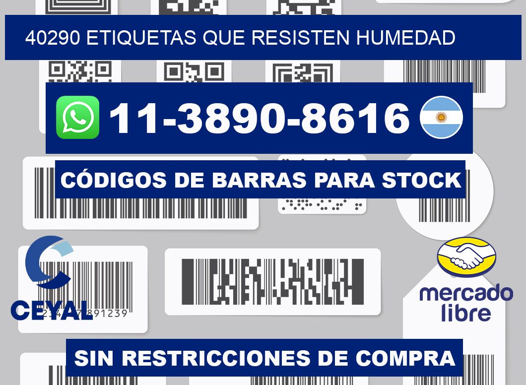 40290 etiquetas que resisten humedad