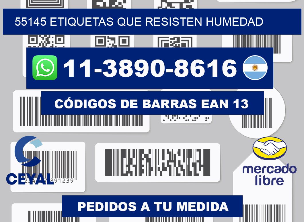 55145 etiquetas que resisten humedad