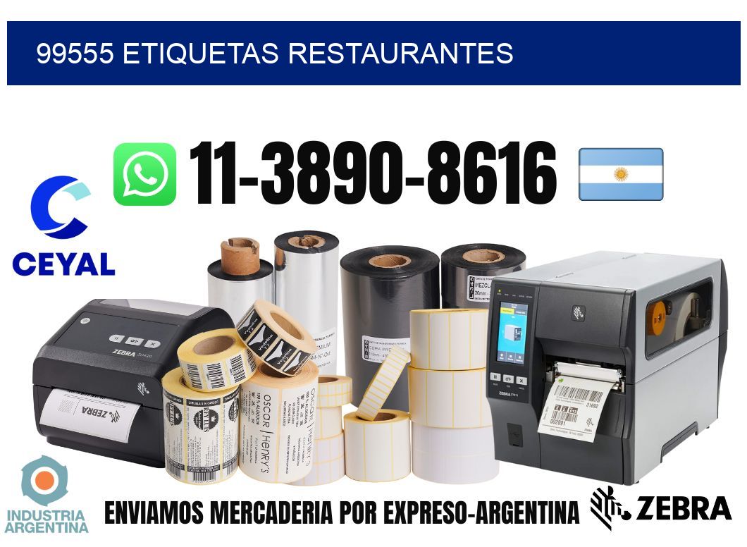 99555 etiquetas restaurantes