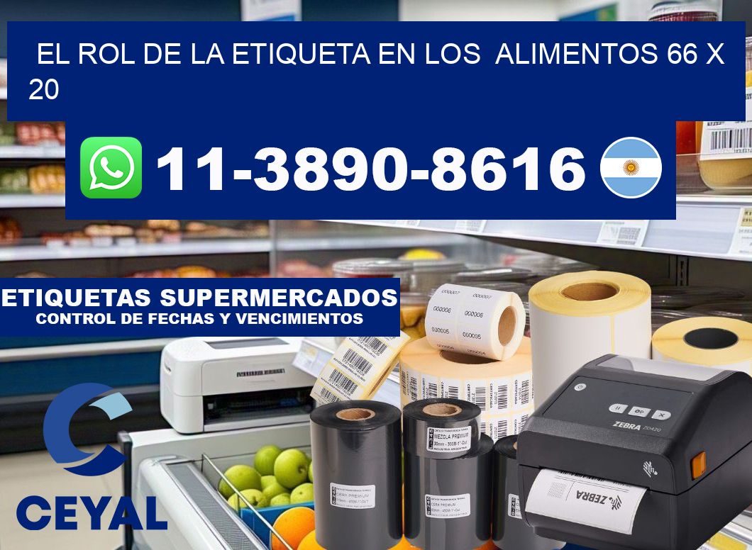 El rol de la etiqueta en los  alimentos 66 x 20