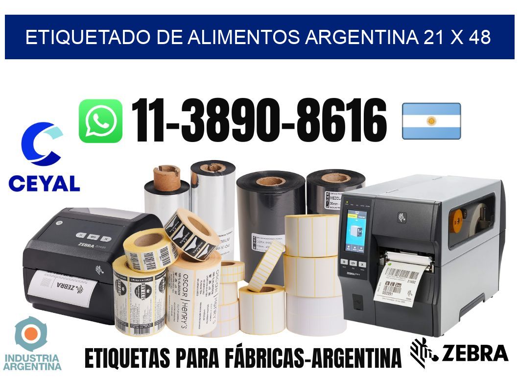 Etiquetado de alimentos Argentina 21 x 48