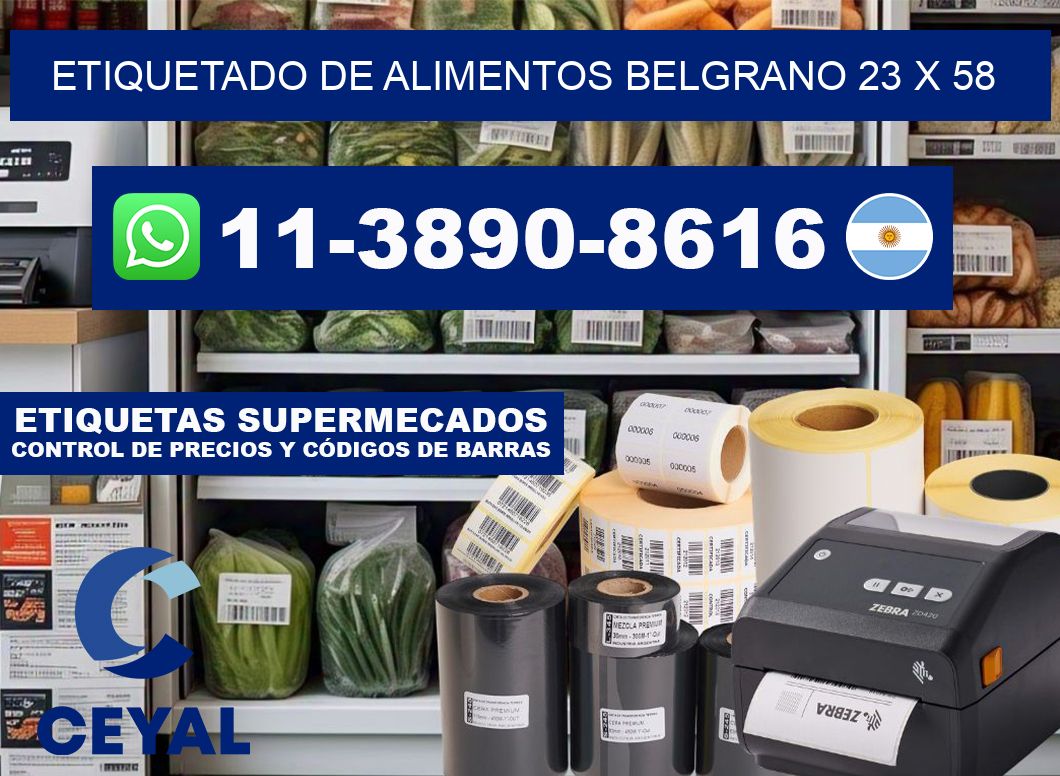 Etiquetado de alimentos belgrano 23 x 58