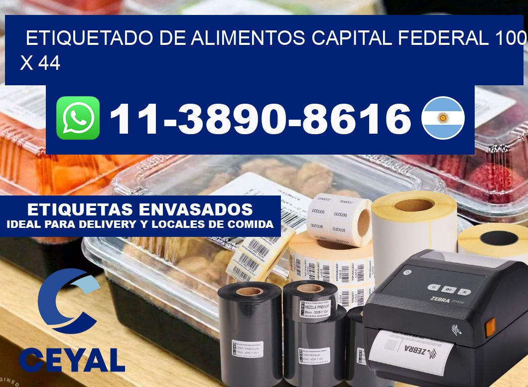Etiquetado de alimentos capital federal 100 x 44