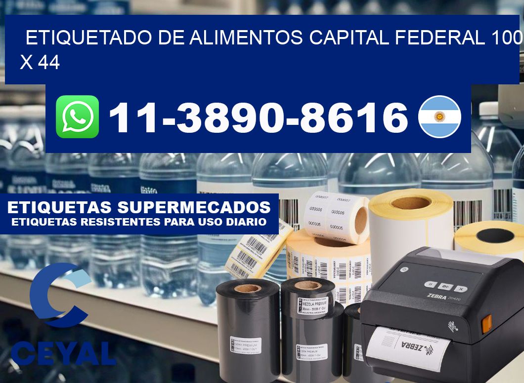 Etiquetado de alimentos capital federal 100 x 44