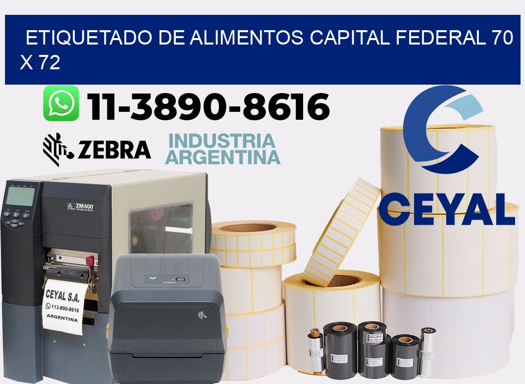 Etiquetado de alimentos capital federal 70 x 72
