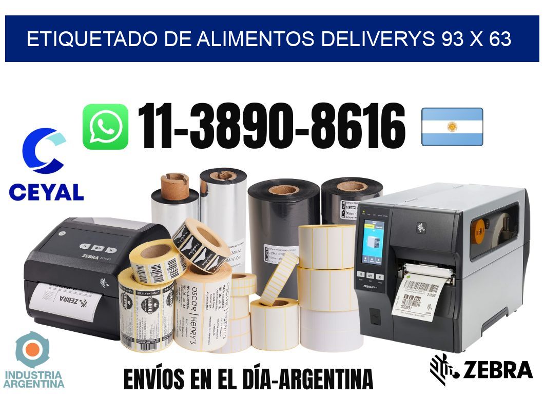Etiquetado de alimentos deliverys 93 x 63
