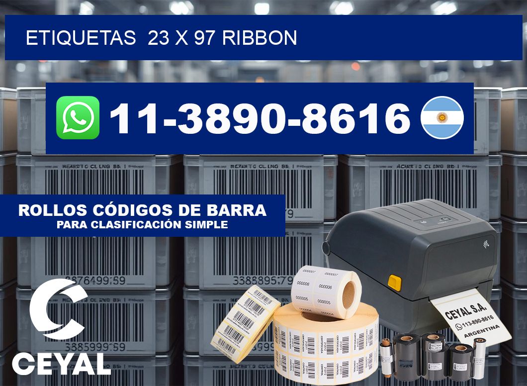 Etiquetas  23 x 97 ribbon
