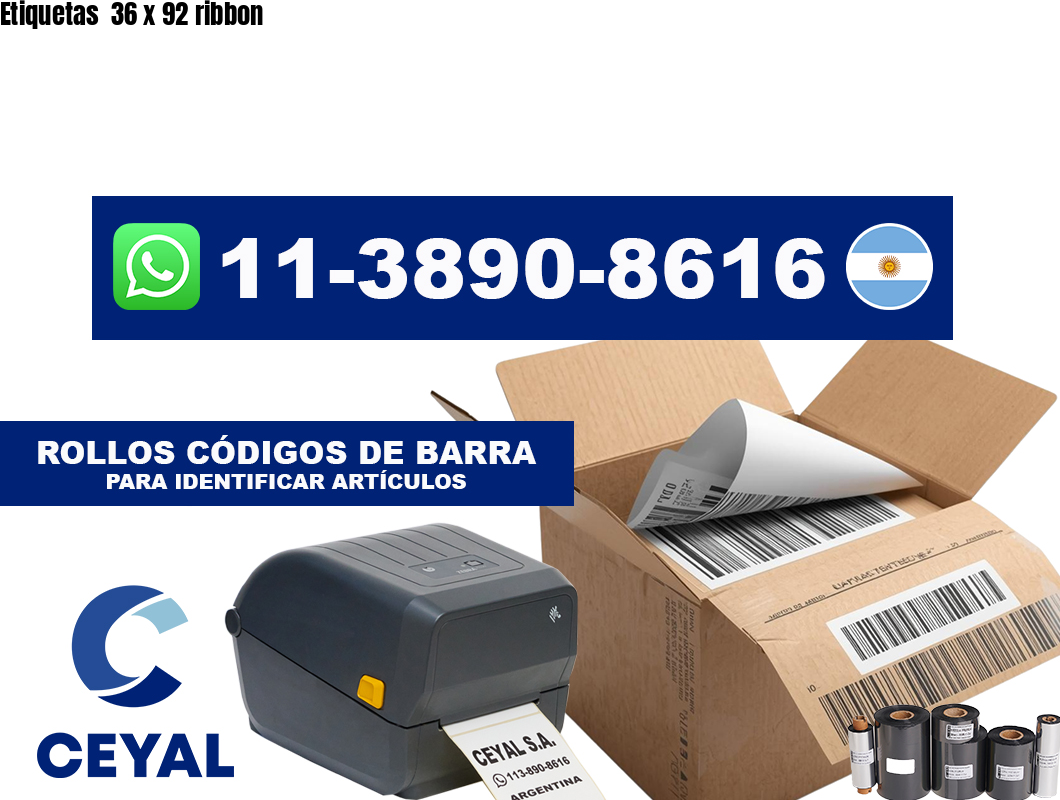 Etiquetas  36 x 92 ribbon