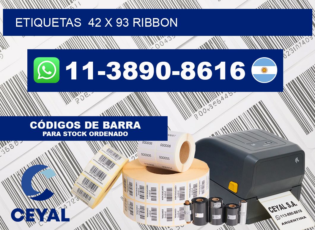 Etiquetas  42 x 93 ribbon