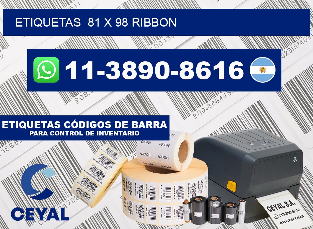 Etiquetas  81 x 98 ribbon