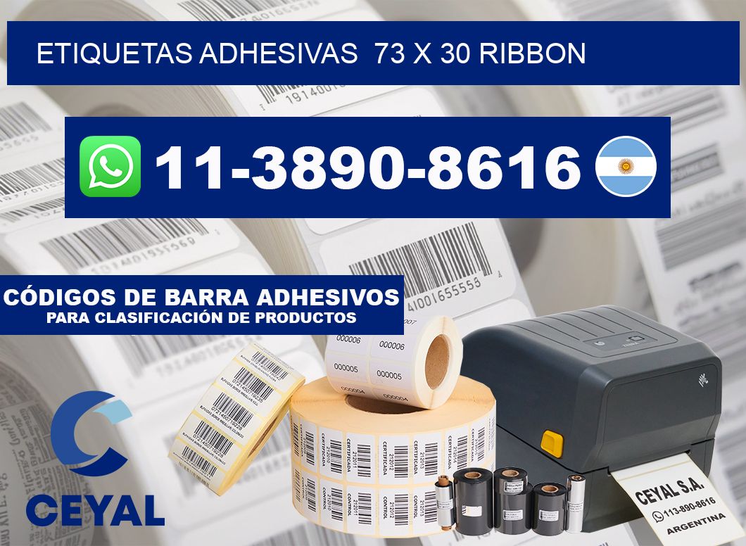 Etiquetas adhesivas  73 x 30 ribbon
