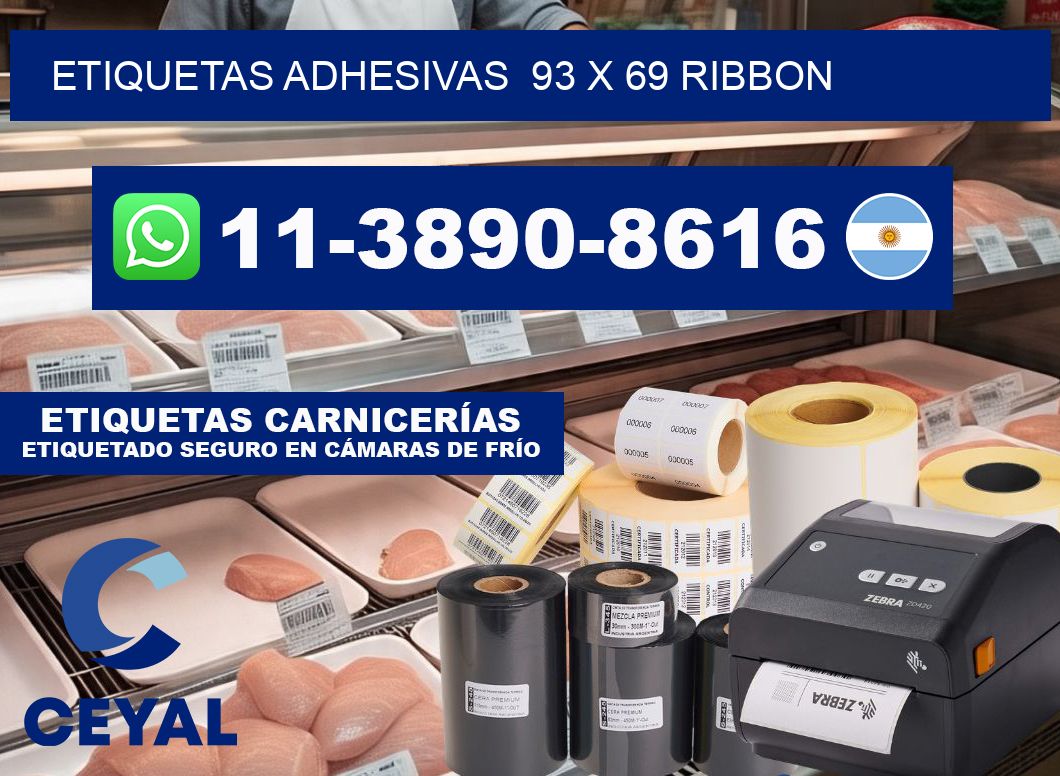 Etiquetas adhesivas  93 x 69 ribbon