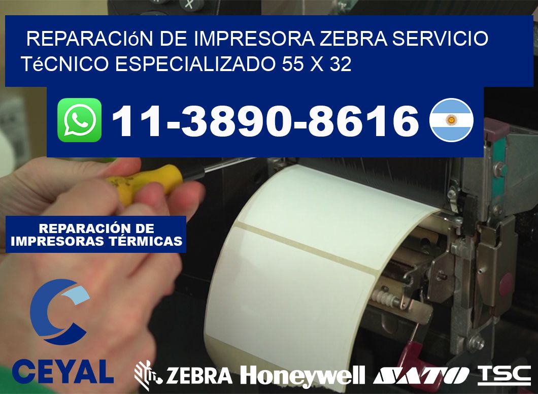Reparación de Impresora Zebra Servicio Técnico Especializado 55 x 32