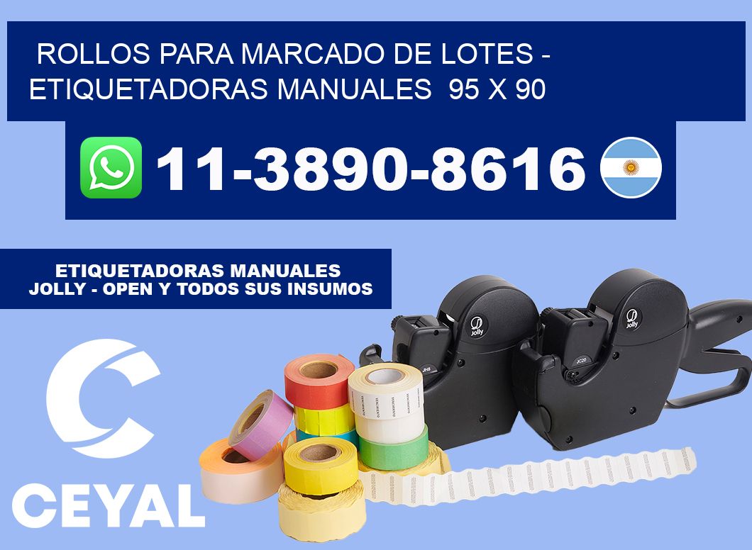 Rollos para marcado de lotes - Etiquetadoras Manuales 95 x 90