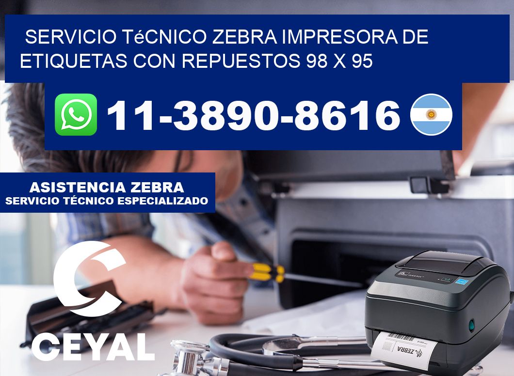 Servicio Técnico Zebra Impresora de Etiquetas con Repuestos 98 x 95