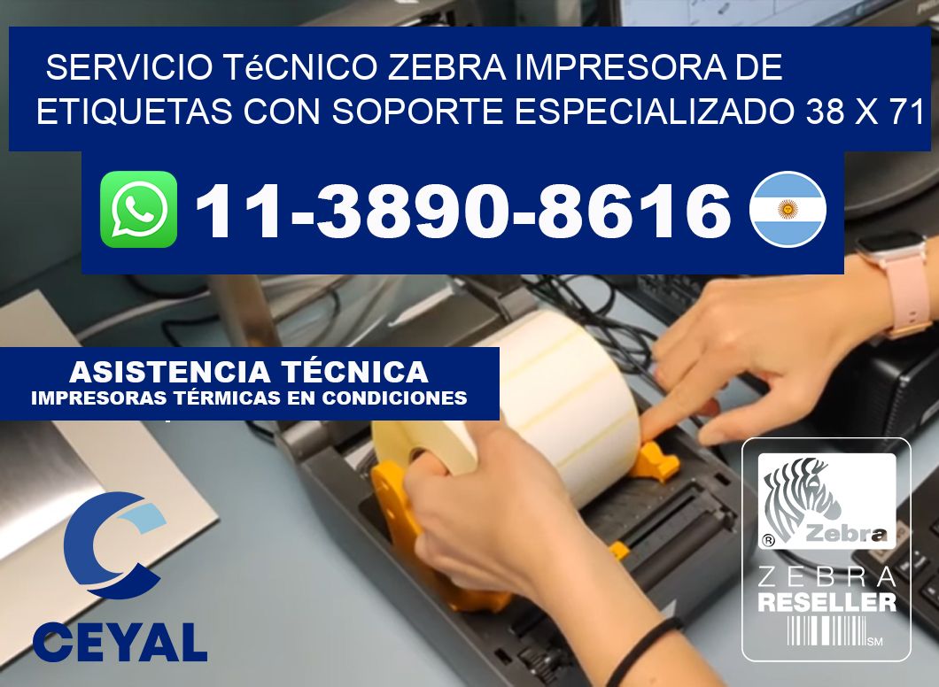Servicio Técnico Zebra Impresora de Etiquetas con Soporte Especializado 38 x 71