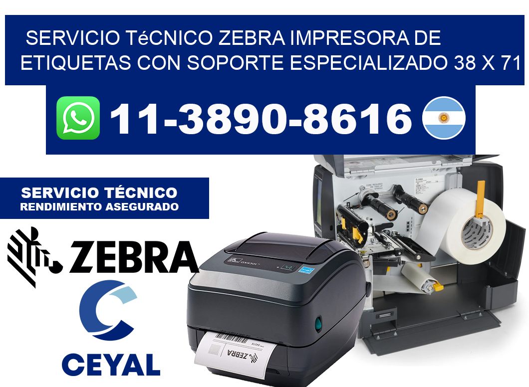 Servicio Técnico Zebra Impresora de Etiquetas con Soporte Especializado 38 x 71