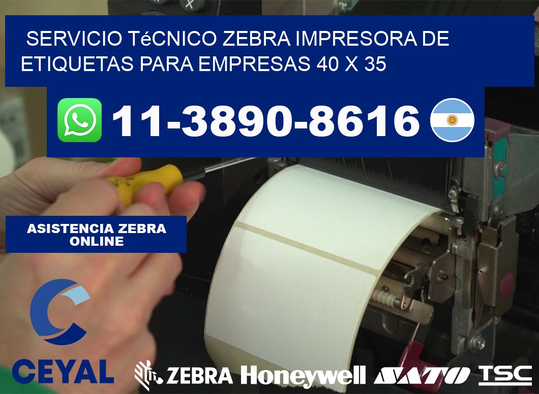 Servicio Técnico Zebra Impresora de Etiquetas para Empresas 40 x 35