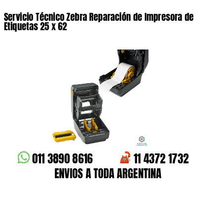 Servicio Técnico Zebra Reparación de Impresora de Etiquetas 25 x 62