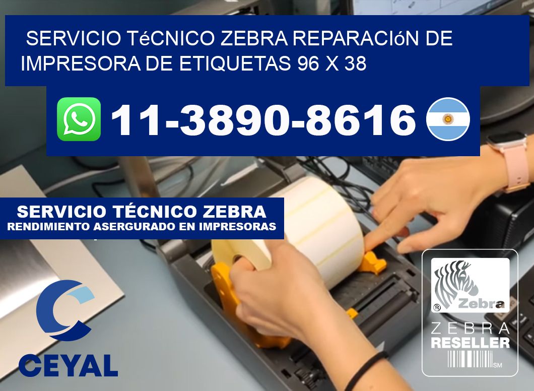 Servicio Técnico Zebra Reparación de Impresora de Etiquetas 96 x 38