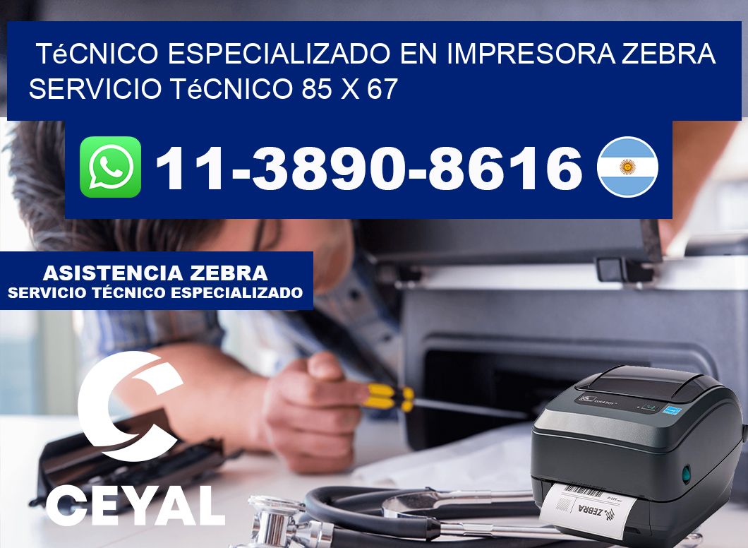 Técnico Especializado en Impresora Zebra Servicio Técnico 85 x 67