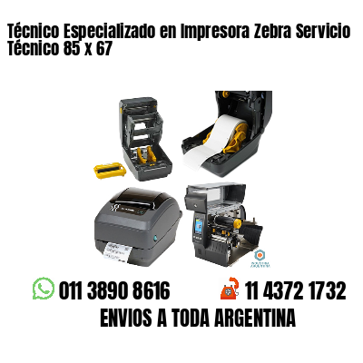 Técnico Especializado en Impresora Zebra Servicio Técnico 85 x 67