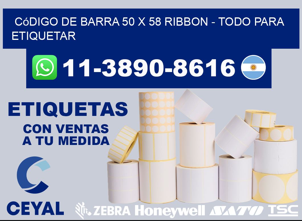 código de barra 50 x 58 ribbon - Todo para Etiquetar