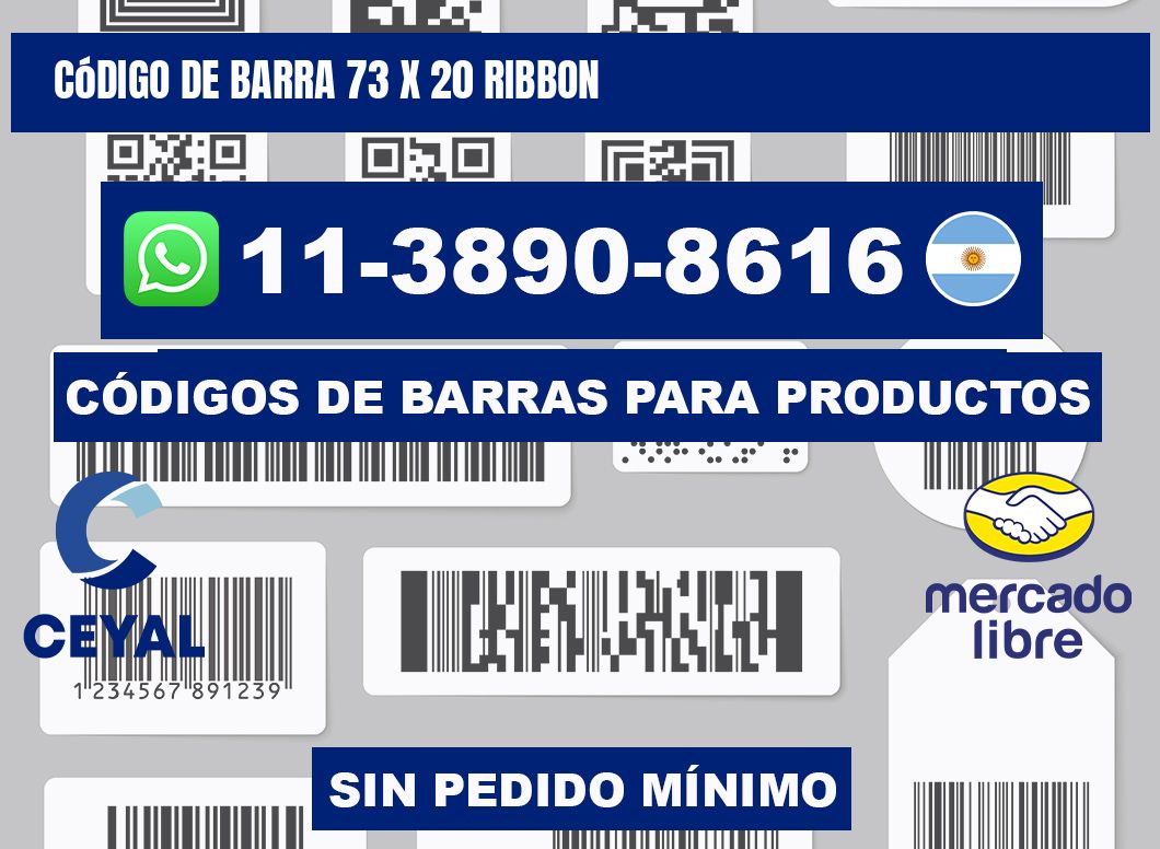 código de barra 73 x 20 ribbon