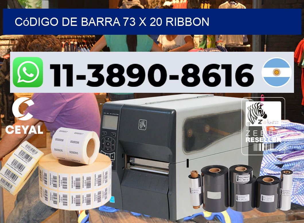 código de barra 73 x 20 ribbon