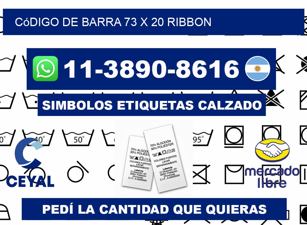 código de barra 73 x 20 ribbon