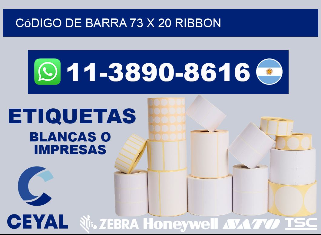 código de barra 73 x 20 ribbon