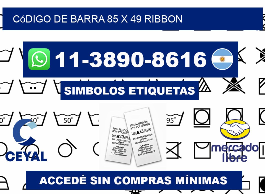 código de barra 85 x 49 ribbon