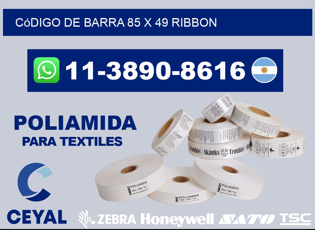 código de barra 85 x 49 ribbon