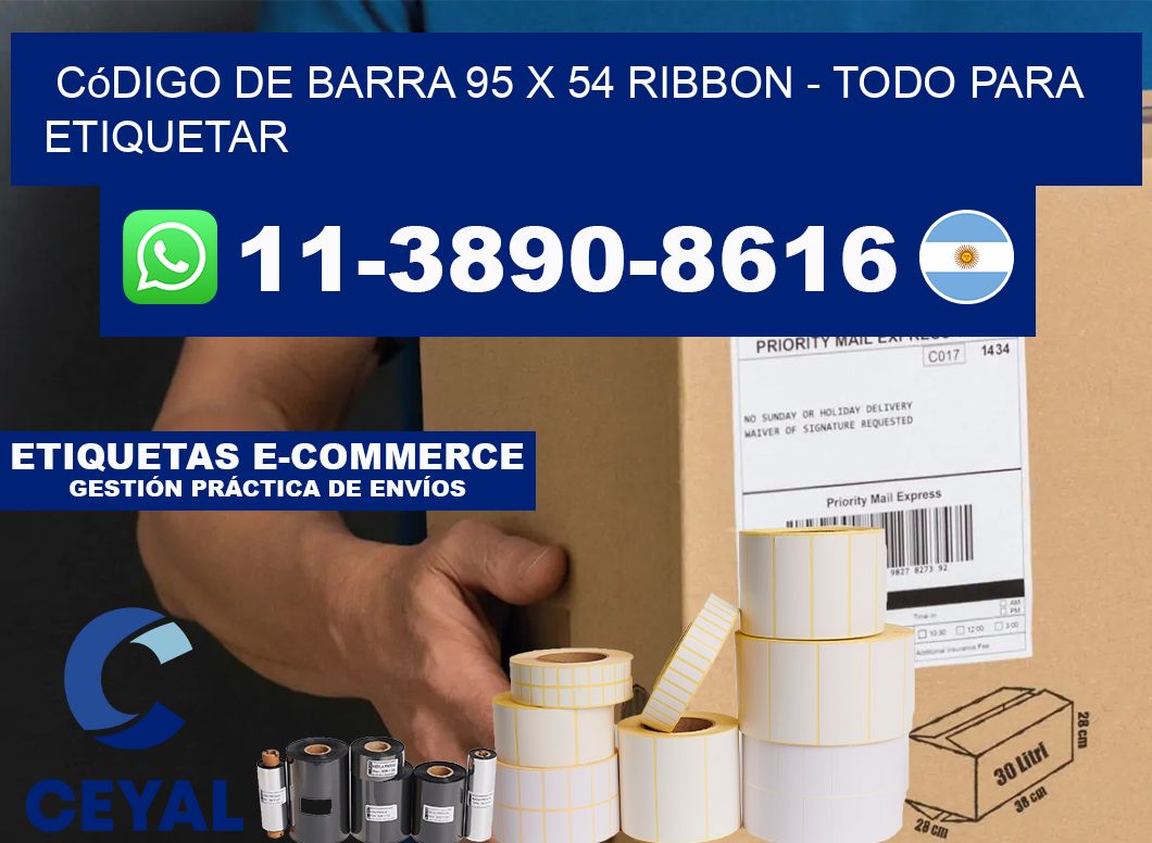 código de barra 95 x 54 ribbon - Todo para Etiquetar