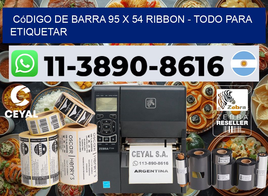 código de barra 95 x 54 ribbon - Todo para Etiquetar