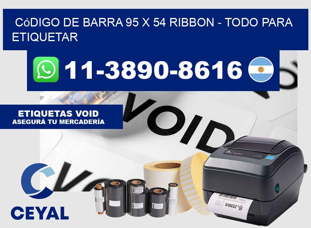 código de barra 95 x 54 ribbon - Todo para Etiquetar