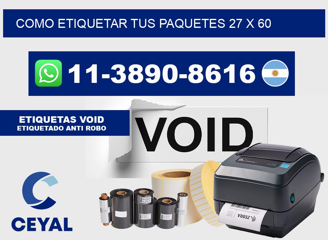como etiquetar tus paquetes 27 x 60